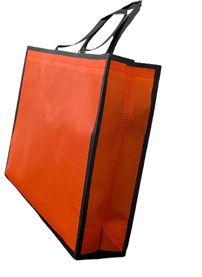Generic - 6Pcs Reusable Gift Bags, Goodie Bags, Party Favor Bag or Lightweight Shopping Bags Large Orange - Image 1