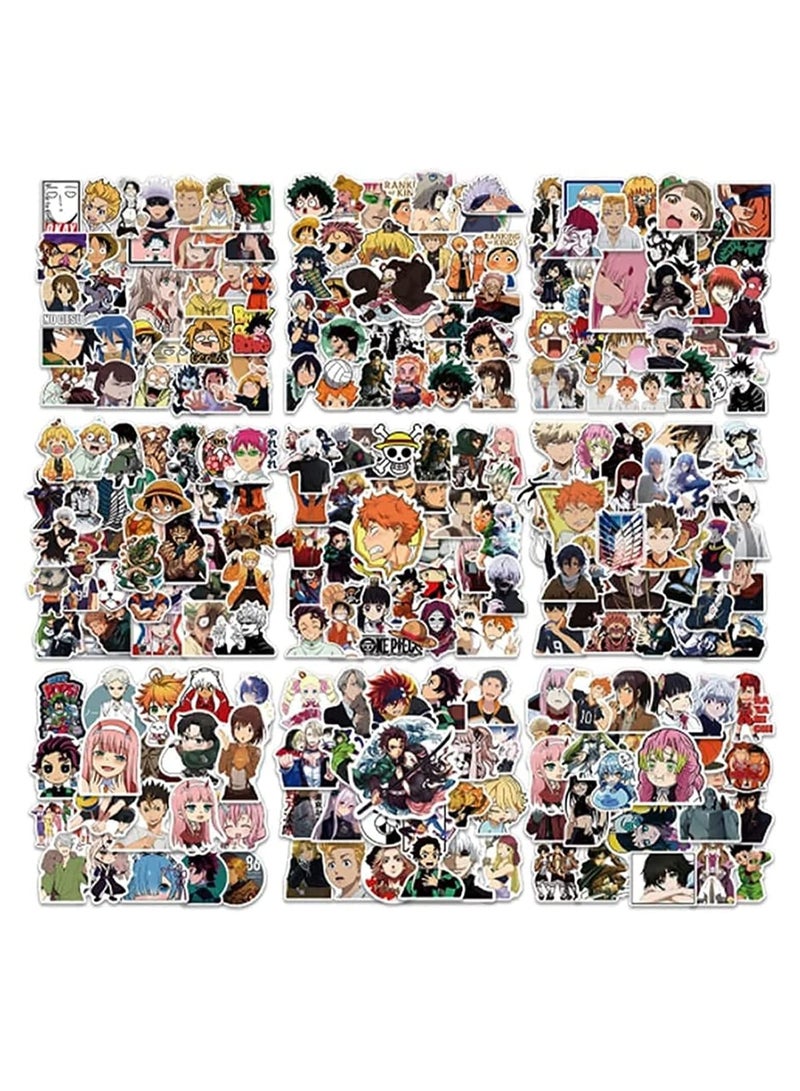 Premify Anime Stickers Mixed Pack | 300PCS Popular Classic Japanese Style for Kids Teens Adults, Themed Set Vinyl Waterproof Cartoon Decals Laptop, Skateboard, Water Bottle, Car - Image 1