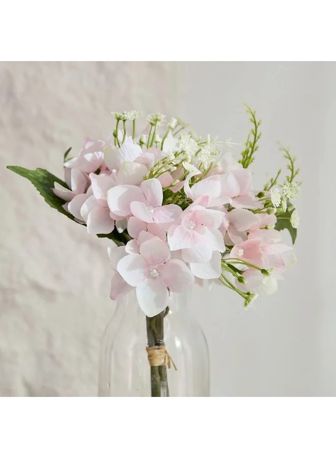 Home Box Liara Hydrangea Flower Bunch With 3 Heads 34 Cm