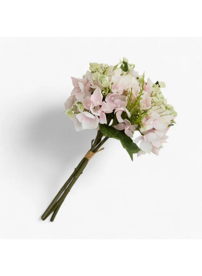 Home Box Liara Hydrangea Flower Bunch With 3 Heads 34 Cm