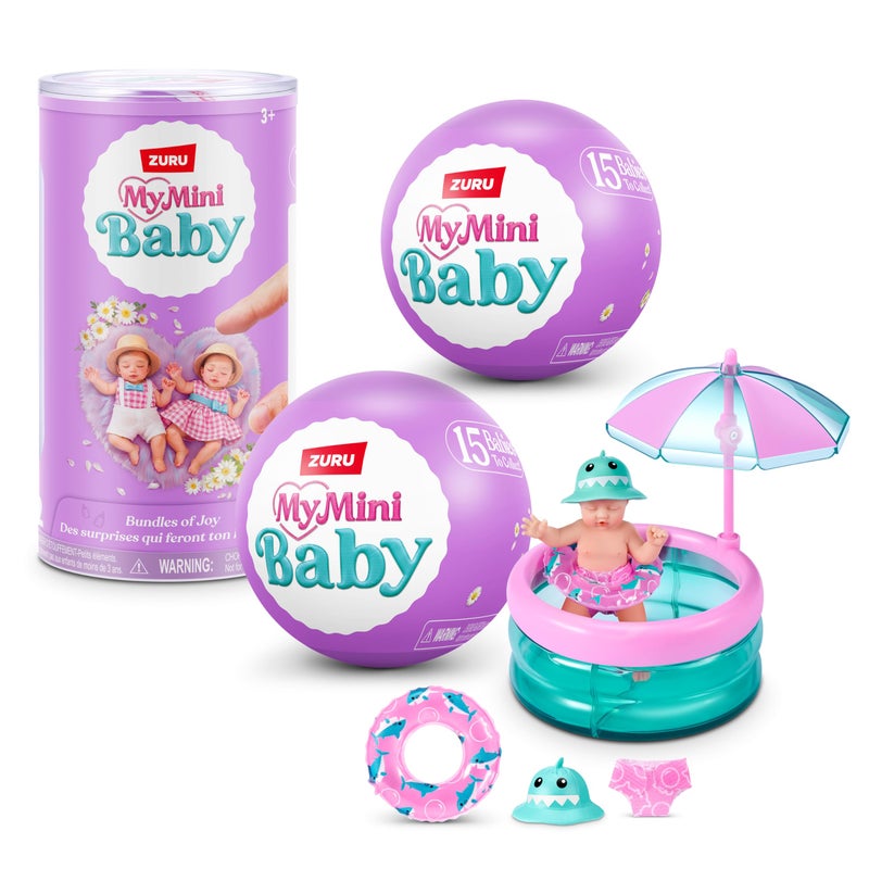 5 Surprise My Mini Baby Series 2 by ZURU Collectible Mystery Capsule Toy for Girls Realistic Miniature Baby Playset and Accessories 2 Capsules - Image 3