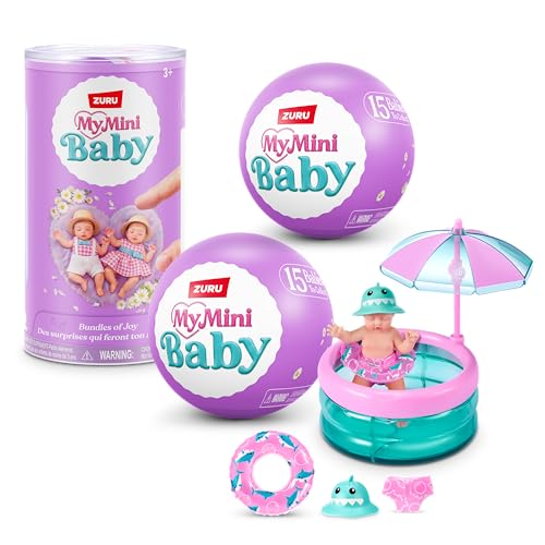 5 Surprise My Mini Baby Series 2 by ZURU Collectible Mystery Capsule Toy for Girls Realistic Miniature Baby Playset and Accessories 2 Capsules - Image 1