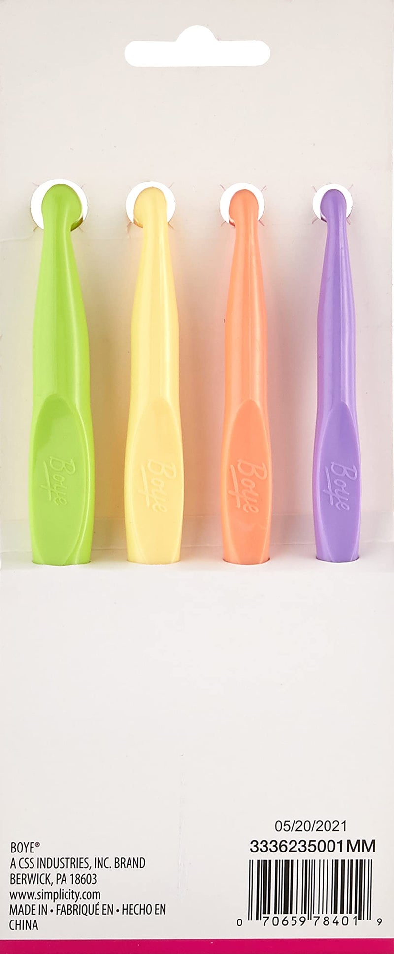 Boye Products 235001MM Plastic Crochet Hook Set, Sizes L11 to P16 - Image 2