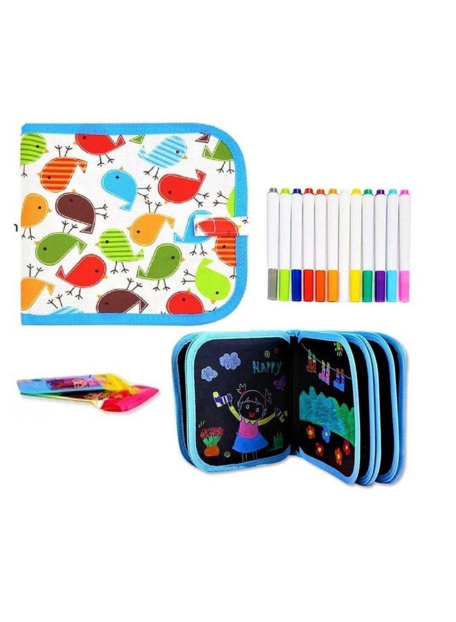 FunBlast FunBlast Erasable Doodle Slate Painting Kit for Kids Drawing Book with Wet Wipes & Colors for Kids, Colouring Doodle Slate for Kids (Color and Design May Vary) - Image 1