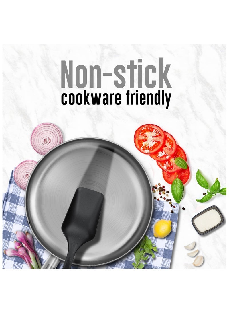 6-Piece Silicone Spatula Set - Kitchen Utensils Set for Baking, Cooking, and Mixing, 600 °F Heat ResistantNon Stick,BPA-Free Dishwasher Safe - Image 4