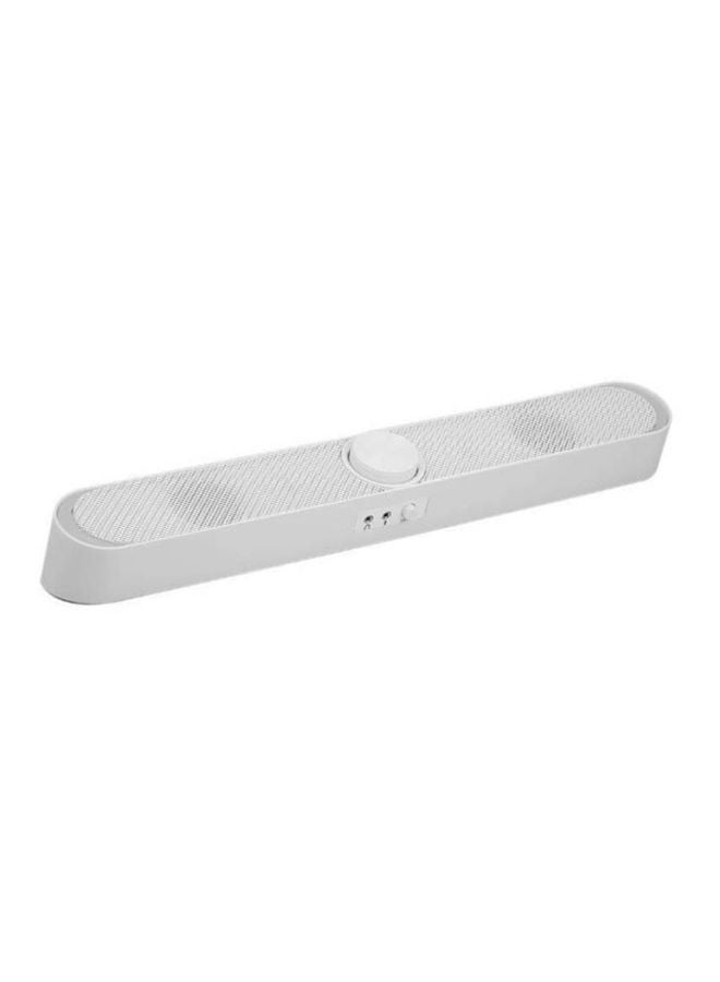 NIBEMINENT USB Powered Sound Computer Speaker With Mic White  - Image 1