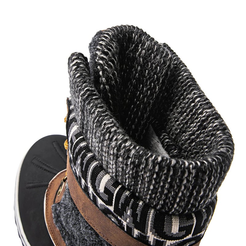 GLOBALWIN Snow Boots For Women Brown/Prints Women's Winter Boots 10M - Image 5