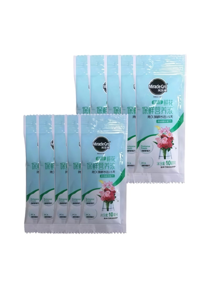 Miracle Liquid Flower Nutrition Liquid Flower Fresh-keeping Agent, Concentrated Essence Formula, Lasting Fresh-keeping (10 packs, 10ml each) - Image 1