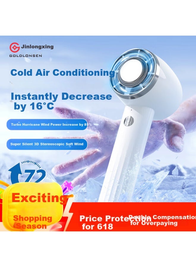 Jin Longxing Jinlongxing Fengbao Turbo Wind Handheld Mini Fan Miniature Silent Desktop Cooling Bladeless Portable Usb Rechargeable High Speed Small Wind Cannon Fan - Image 1