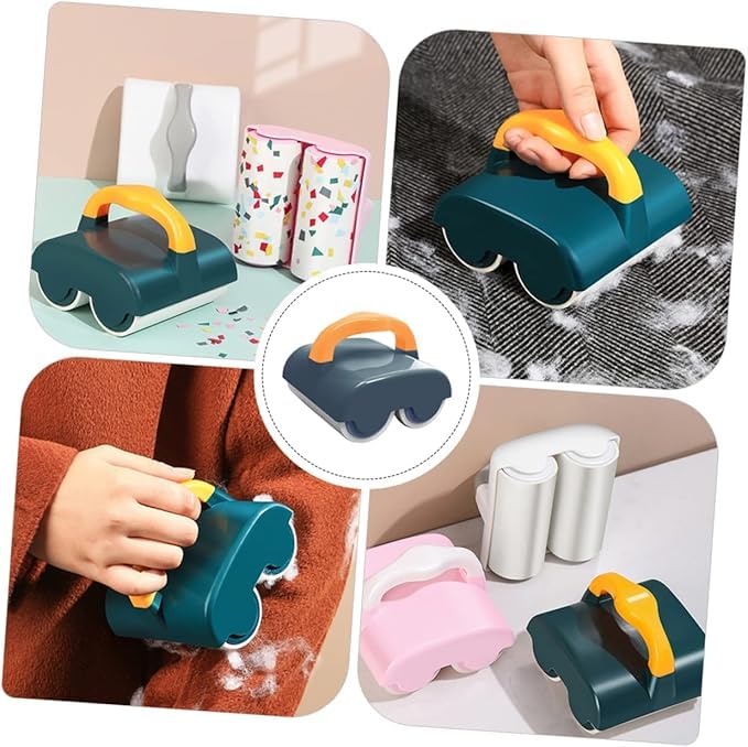 VALUEVIBES New Double Drum Lint Roller - Extra Sticky Lint Remover for Pet Hair, Clothes, Furniture, Dog & Cat Hair Removal, Easy-to-Peel Lint Brush (Green) - Image 5