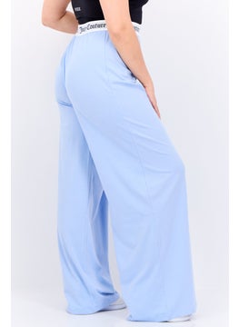 Women Regular Fit Brand Logo Wide Leg Pant, Light Blue - pzsku/ZC908B605D489E849A4FBZ/45/_/1738161241/f0c85628-93c4-4f39-a701-b9e6d4e5e096