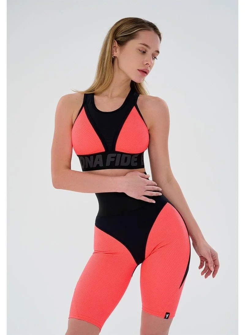 Bona Fide Bona Cycling Extra Push-up Corsage Neon Orange Extra Corsage High Waist Biker Gym Shorts for Women for Women | Best Price UAE