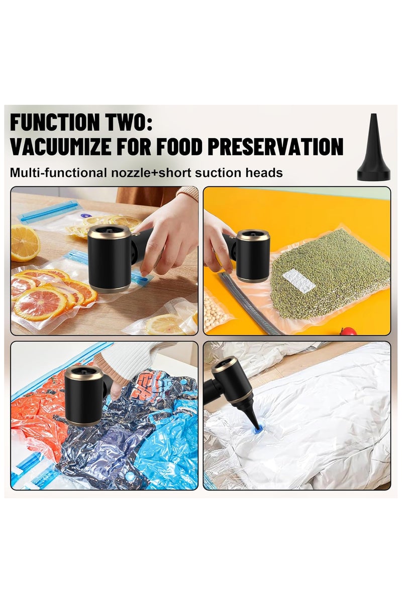 جي اس ايه مكنسة كهربائية محمولة للسيارة من JSA – متعددة الاستخدامات 4 في 1، بقوة شفط 20000 باسكال، محرك عديم المسفرات، قدرة 50 واط، جهد 7.2 فولت، تصميم لاسلكي مع فوهات متعددة (أسود). - Image 4