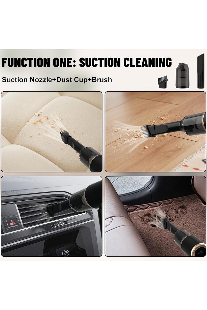 جي اس ايه مكنسة كهربائية محمولة للسيارة من JSA – متعددة الاستخدامات 4 في 1، بقوة شفط 20000 باسكال، محرك عديم المسفرات، قدرة 50 واط، جهد 7.2 فولت، تصميم لاسلكي مع فوهات متعددة (أسود). - Image 5