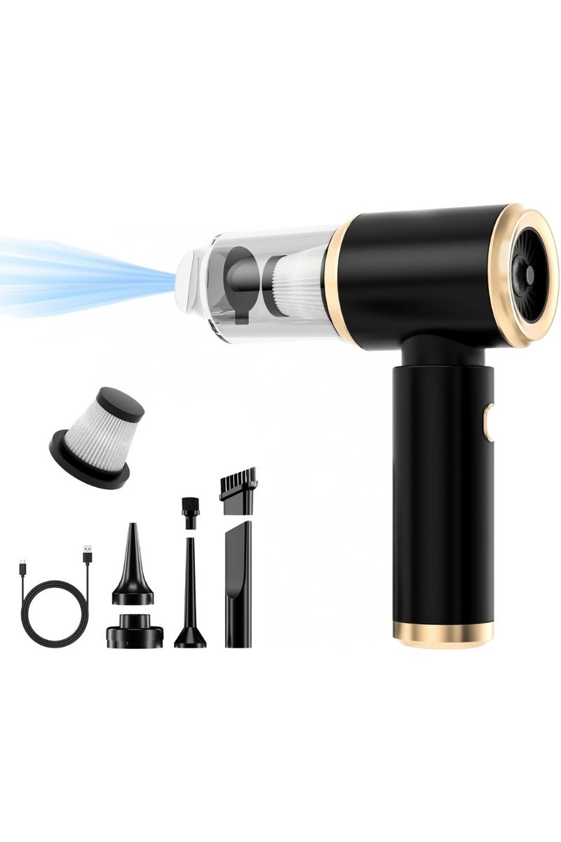 جي اس ايه مكنسة كهربائية محمولة للسيارة من JSA – متعددة الاستخدامات 4 في 1، بقوة شفط 20000 باسكال، محرك عديم المسفرات، قدرة 50 واط، جهد 7.2 فولت، تصميم لاسلكي مع فوهات متعددة (أسود). - Image 1