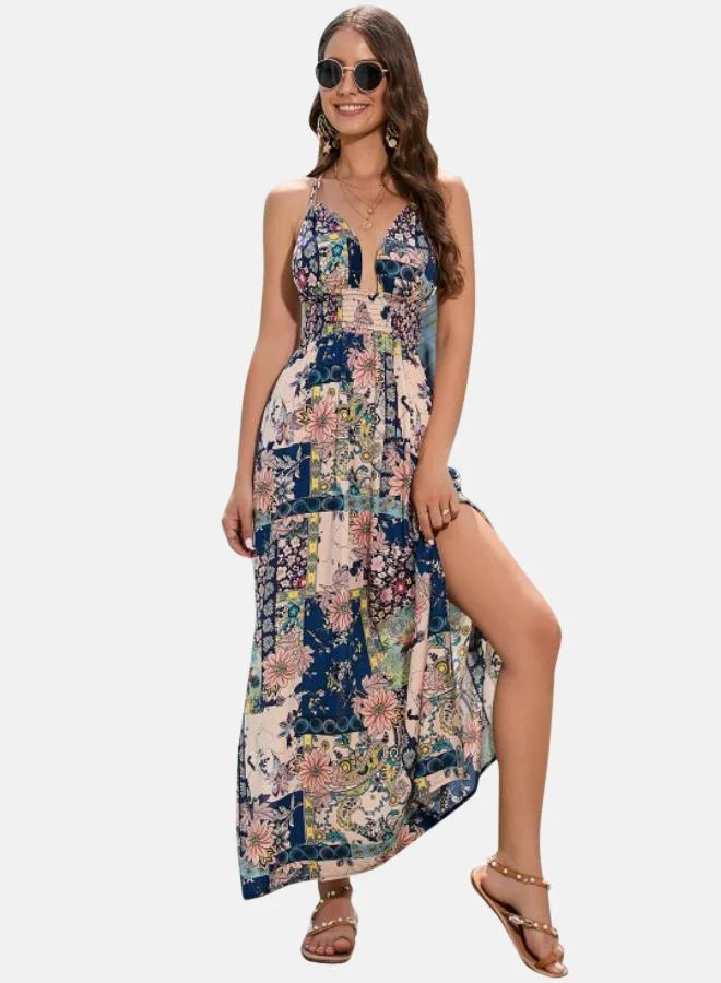 YUNIQEE Floral Print Maxi Dress