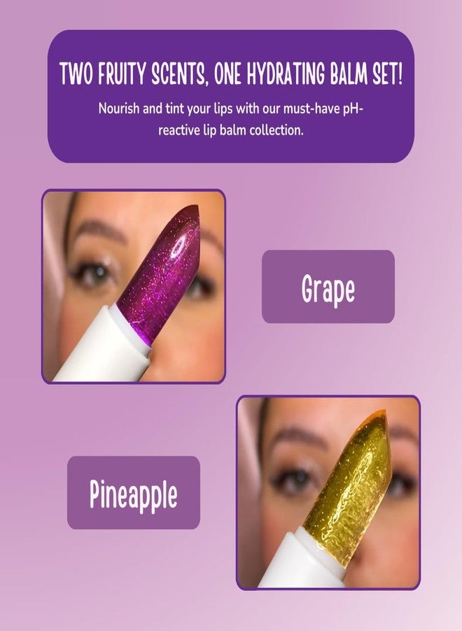 Rude Cosmetics Lip Balm Hydrating, Nourishing Lipbalm Set for Women, Lip Moisturizer for Dry Cracked Lips, Vegan & Cruelty-Free, Manga Collection/Grape & Pineapple - Image 3