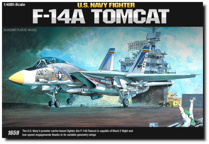 GSI Creos Academy ACA12253 1/48 F-14A U.s. Model Kit, Various - Image 1