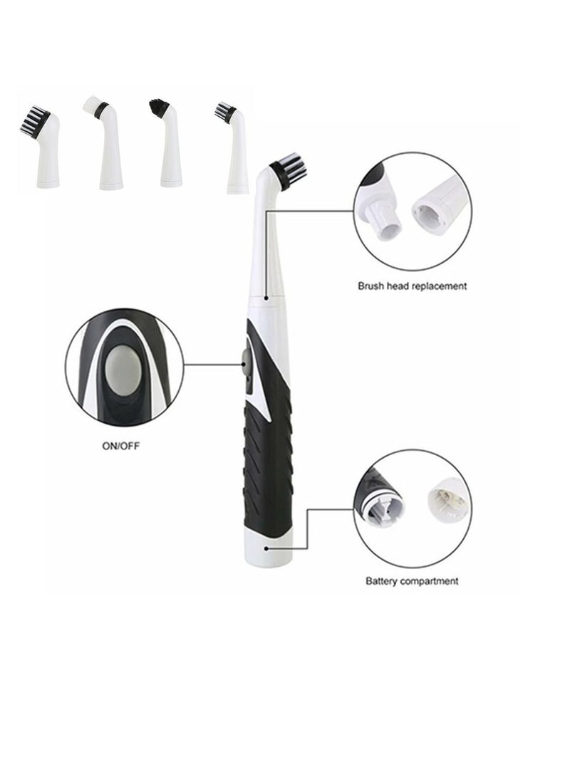 4 Heads Super Sonic Scrubber Cleaner Electric Brush House Dust Helper Kitchen  - Image 3
