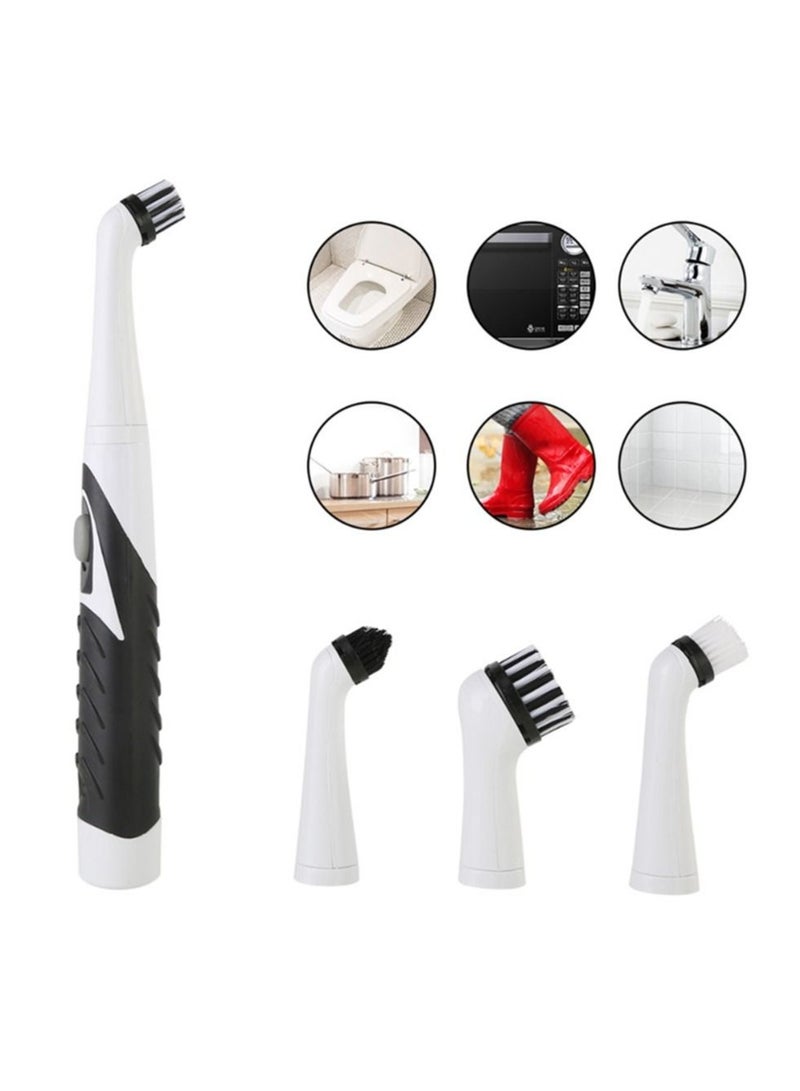 4 Heads Super Sonic Scrubber Cleaner Electric Brush House Dust Helper Kitchen  - Image 1