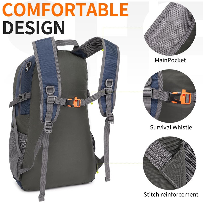 Shenhu 40L Hiking Backpack Lightweight Daypack Waterproof Travel Camping Backpack For Men Women Sport Packable - Image 4