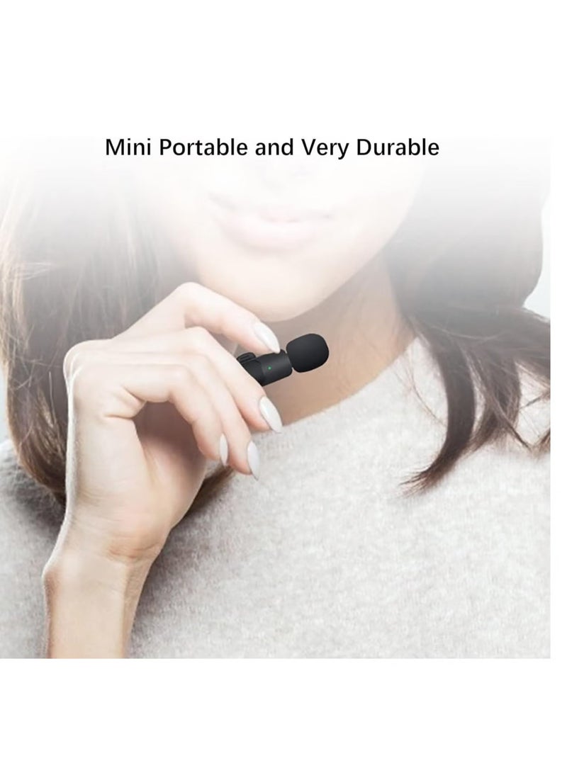 Wireless Lavalier Microphone for iPhone iPad USB C Smartphone, Plug and Play Mini Mic for YouTube TikTok Live Streaming Gaming K Song Recording Auto Noise Reduction. (3.5mm Pack of 2) - Image 3