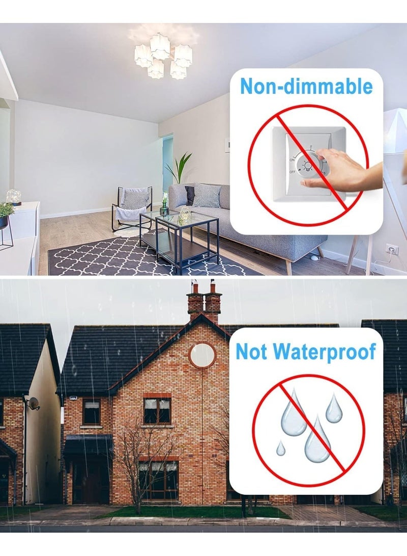 فكسر لمبة إضاءة LED 9 وات، ضوء النهار أبيض 6500 كلفن، عبوة من 10 قطع، غير قابلة للتعتيم، قاعدة E27، 810 لومن، لمبة موفرة للطاقة A60 - ما يعادل 60 وات، عمر طويل، إضاءة بيضاء باردة للمنزل والمكتب - Image 5