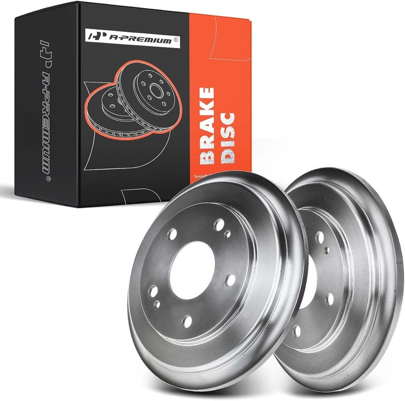A-Premium Rear Disc Brake Drums Set for Honda Civic - Image 1