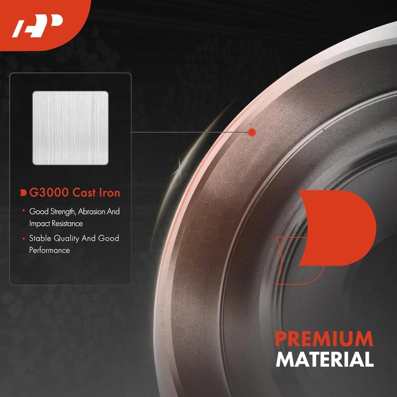 A-Premium Rear Disc Brake Drums Set for Honda Civic - Image 4