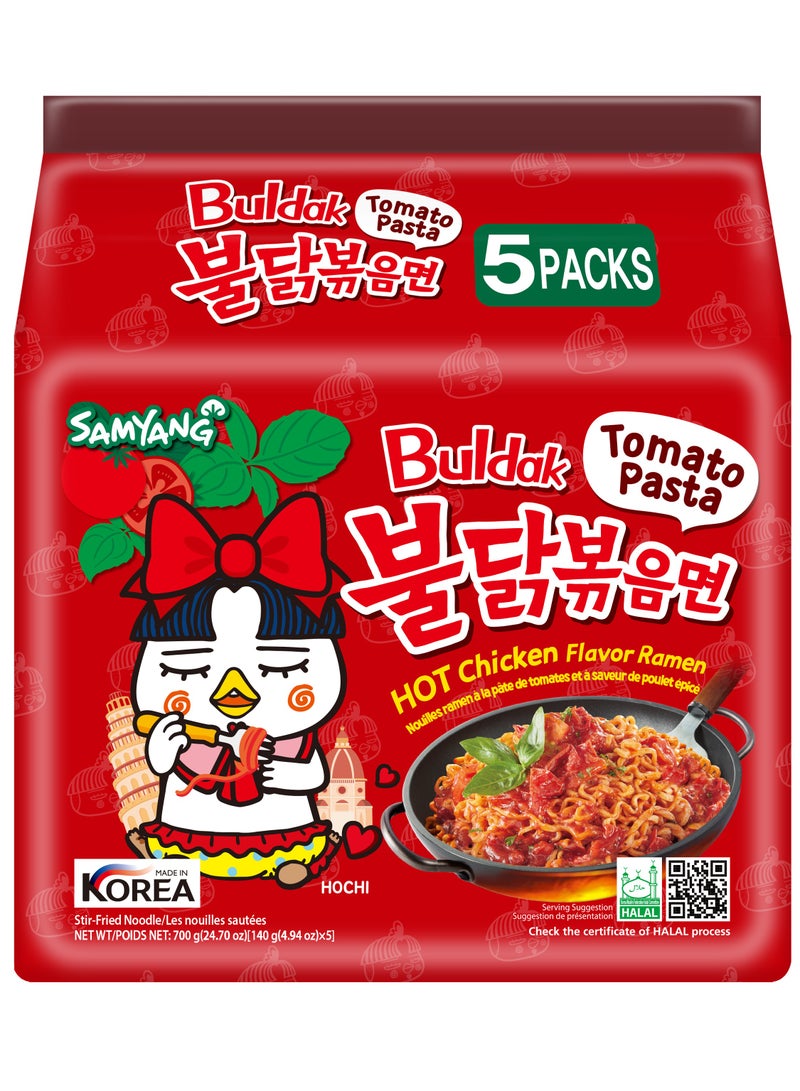 Samyang Hot Chicken Flavour Ramen Tomato Pasta 140g - Image 1