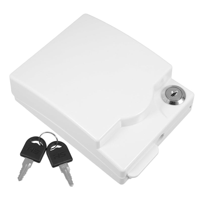 Ciieeo Waterproof Outlet Box for Bathroom and Kitchen White Plastic Electrical Socket Protector with Lock Childproof Wall Socket Cover for Outdoor and Indoor Use - Image 1