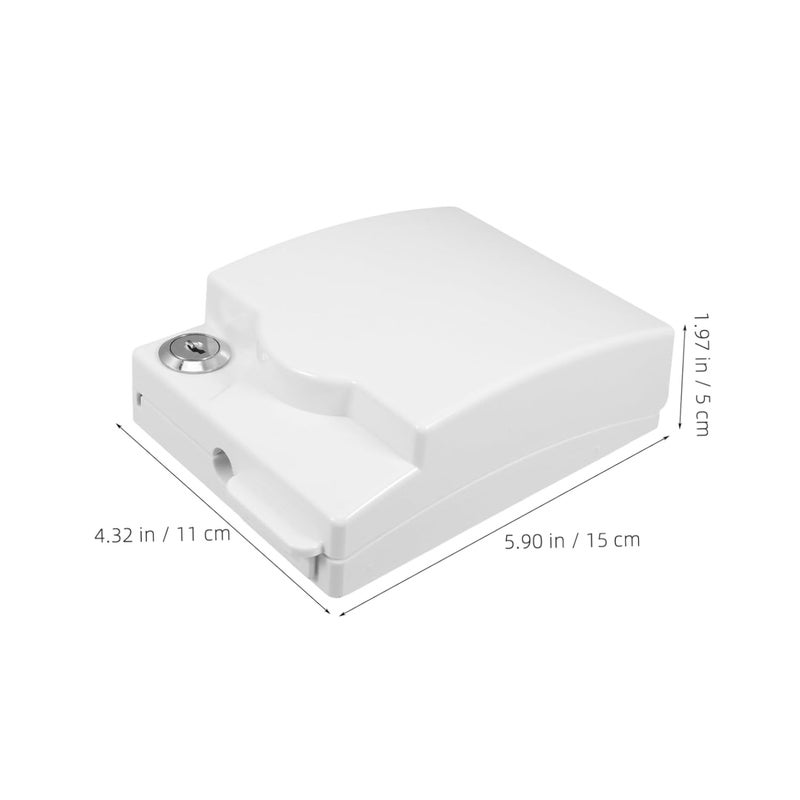 Ciieeo Waterproof Outlet Box for Bathroom and Kitchen White Plastic Electrical Socket Protector with Lock Childproof Wall Socket Cover for Outdoor and Indoor Use - Image 2