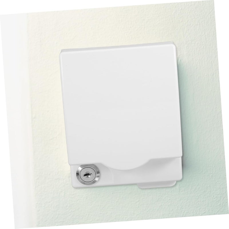 Ciieeo Waterproof Outlet Box for Bathroom and Kitchen White Plastic Electrical Socket Protector with Lock Childproof Wall Socket Cover for Outdoor and Indoor Use - Image 4