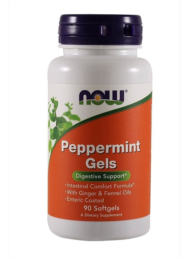Now Foods Peppermint Gels - 90 softgels (Pack of 3)