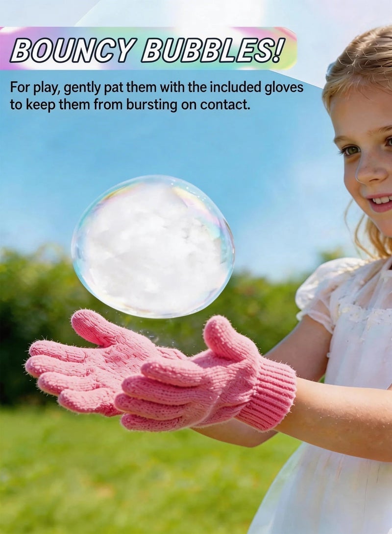 Paka Rabbit Colored Smoke Bubble Machine, Bubble Machine Elastic Bubble Mist Bubble Machine with elastic smoke effect, lightweight design, interactive bubbles, colored lights (pink) - Image 4