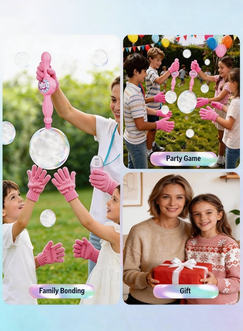 Paka Rabbit Colored Smoke Bubble Machine, Bubble Machine Elastic Bubble Mist Bubble Machine with elastic smoke effect, lightweight design, interactive bubbles, colored lights (pink) - Image 5