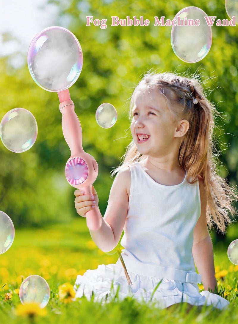 Paka Rabbit Colored Smoke Bubble Machine, Bubble Machine Elastic Bubble Mist Bubble Machine with elastic smoke effect, lightweight design, interactive bubbles, colored lights (pink) - Image 2