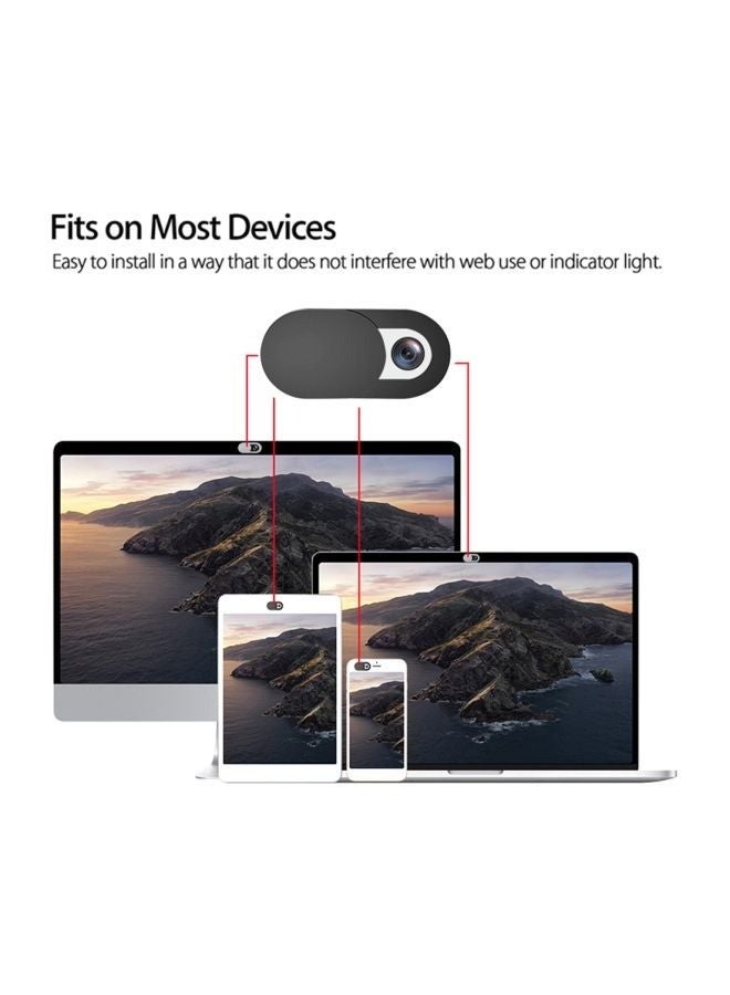 كلوزيلي غطاء حماية لكاميرا الويب مكون من 6 قطع باللون الأسود - Image 3