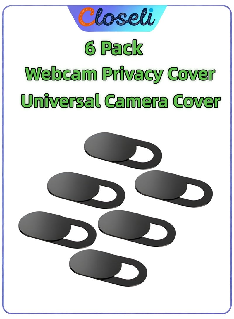 Closeli 6Pack Webcam Camera Privacy Cover, Webcam Cover Protector, Universal Anti-Spy Camera Cover, Privacy Sticker, Slider Privacy Sticker, for Smartphones, Tablets, Laptops - Image 1