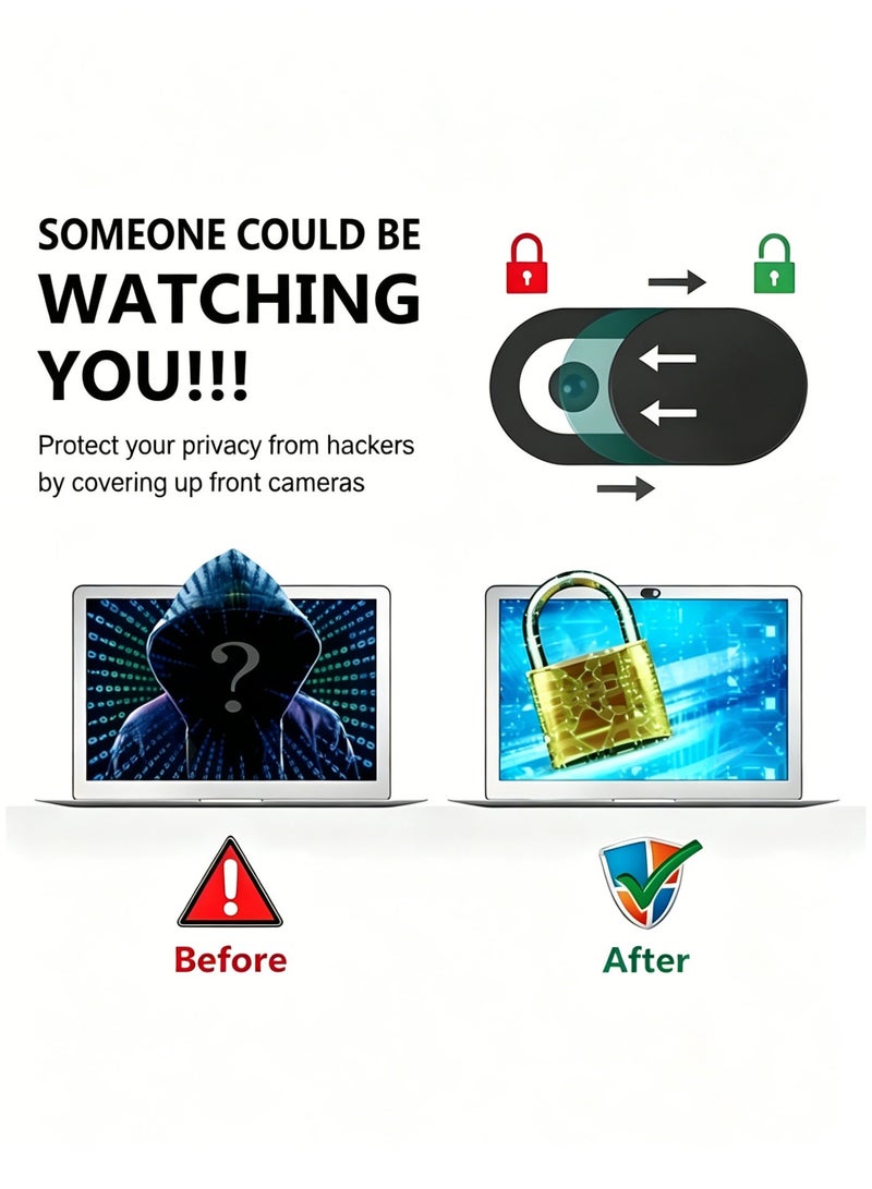 Closeli 6Pack Webcam Camera Privacy Cover, Webcam Cover Protector, Universal Anti-Spy Camera Cover, Privacy Sticker, Slider Privacy Sticker, for Smartphones, Tablets, Laptops - Image 2