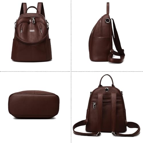 MUCHOVA Laptop Backpack for Women School Bag for Teens Stylish Premium Bag for Girls Classic Lightweight Handfree Shoulder Bag Teen Girls (Black) (Chocolate) - Image 2