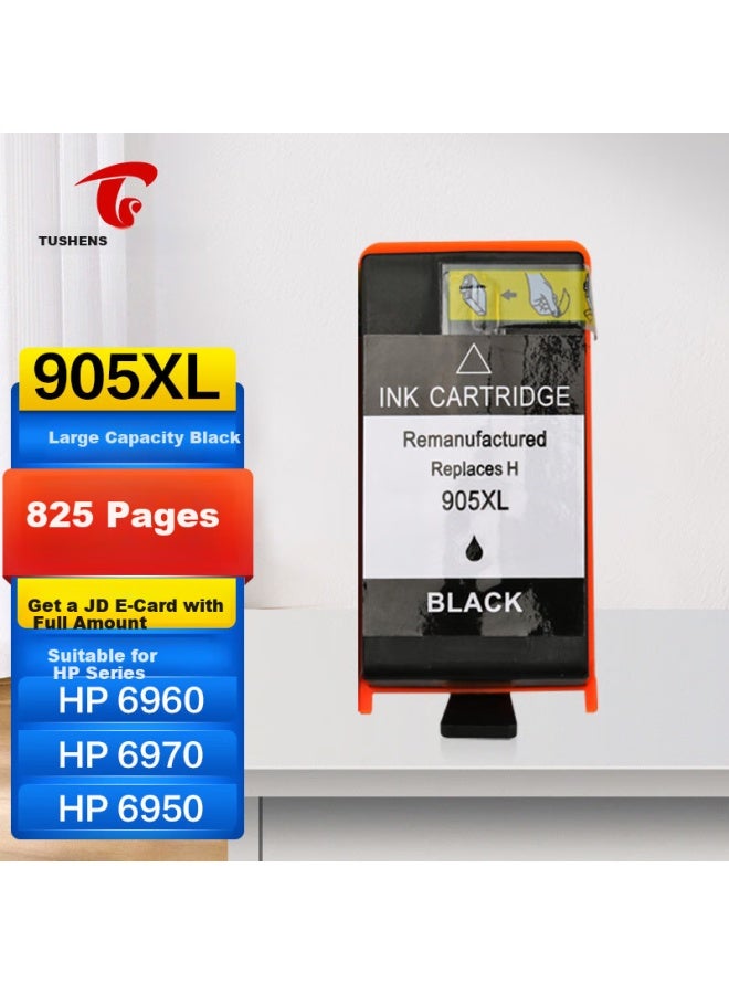 Tusheng Xl Ink Cartridge Compatible With Hp 6960 Ink Cartridge 6950 6969 6970 Hp Officejet Pro 6960 Printer Ink Cartridge 905 Ink Cartridge Black - Image 1