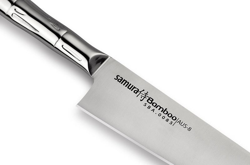 SAMURA BAMBOO Chefs Knife 80200 mm Premium Japanese Steel Ergonomic Handle Razor Sharp Blade - Image 4