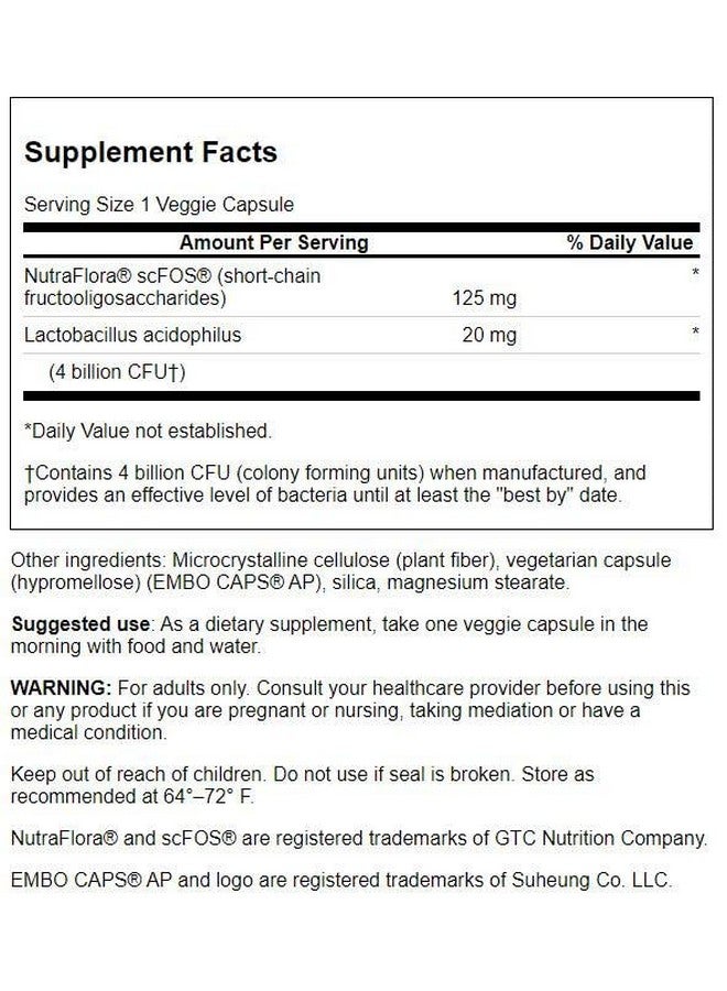 SWANSON Prolacto Acidophilus 4 Billion Cfu 60 Veg Capsules - Image 3