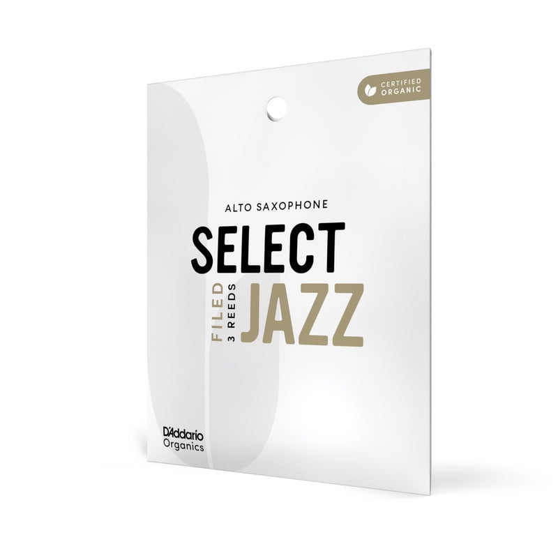 D'Addario DAddario Organic Select Jazz Filed Alto Saxophone Reeds Sax Reeds Individually Sealed 2 Medium 3 Pack - Image 2