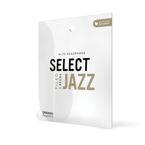 D'Addario DAddario Organic Select Jazz Filed Alto Saxophone Reeds Sax Reeds Individually Sealed 2 Medium 3 Pack - Image 1