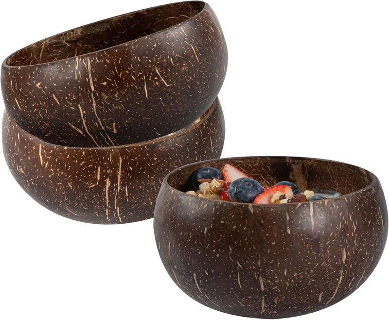 Restaurantware  Coco Casa 21 Ounce Coconut Bowl 1 Reusable Handcrafted Bowl  For Warm And Cold Foods Washable By Hand Coconut Smoothie Bowl For Smoothies And Salads Kitchen Decor Brown - Image 1