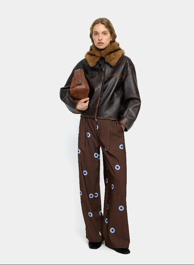 بارفوا بنطلون مطبوع بسائل مع طباعة دائرية