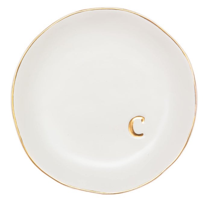 CERAMIC JEWELRY TRAY DECORATIVE TRINKET DISH FOR RINGS EARRINGS NECKLACES BRACELET WATCH KEYS BIRTHDAY MOTHERS DAY FOR WOMEN 475 WHITE SURFACE C