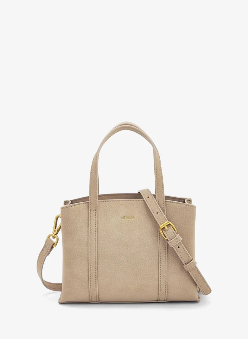 سيليست Textured Tote Bag With Double Handles